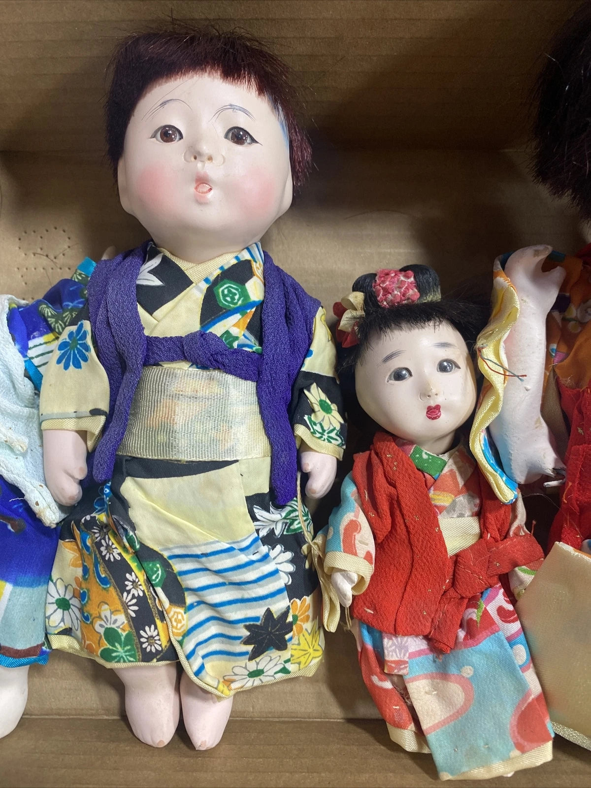 Vintage Japanese Porcelain Dolls qty 10 Bundle Estate Find