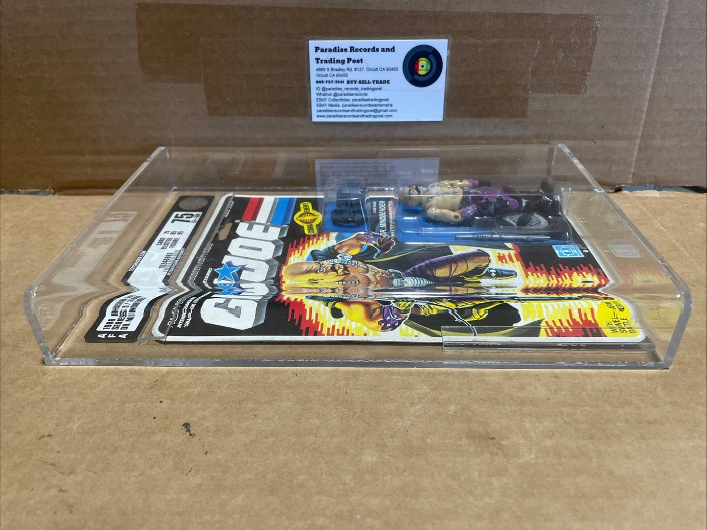 GI Joe DR. MINDBENDER 1986 AFA 75 MOC Vintage Factory Sealed Action Figure