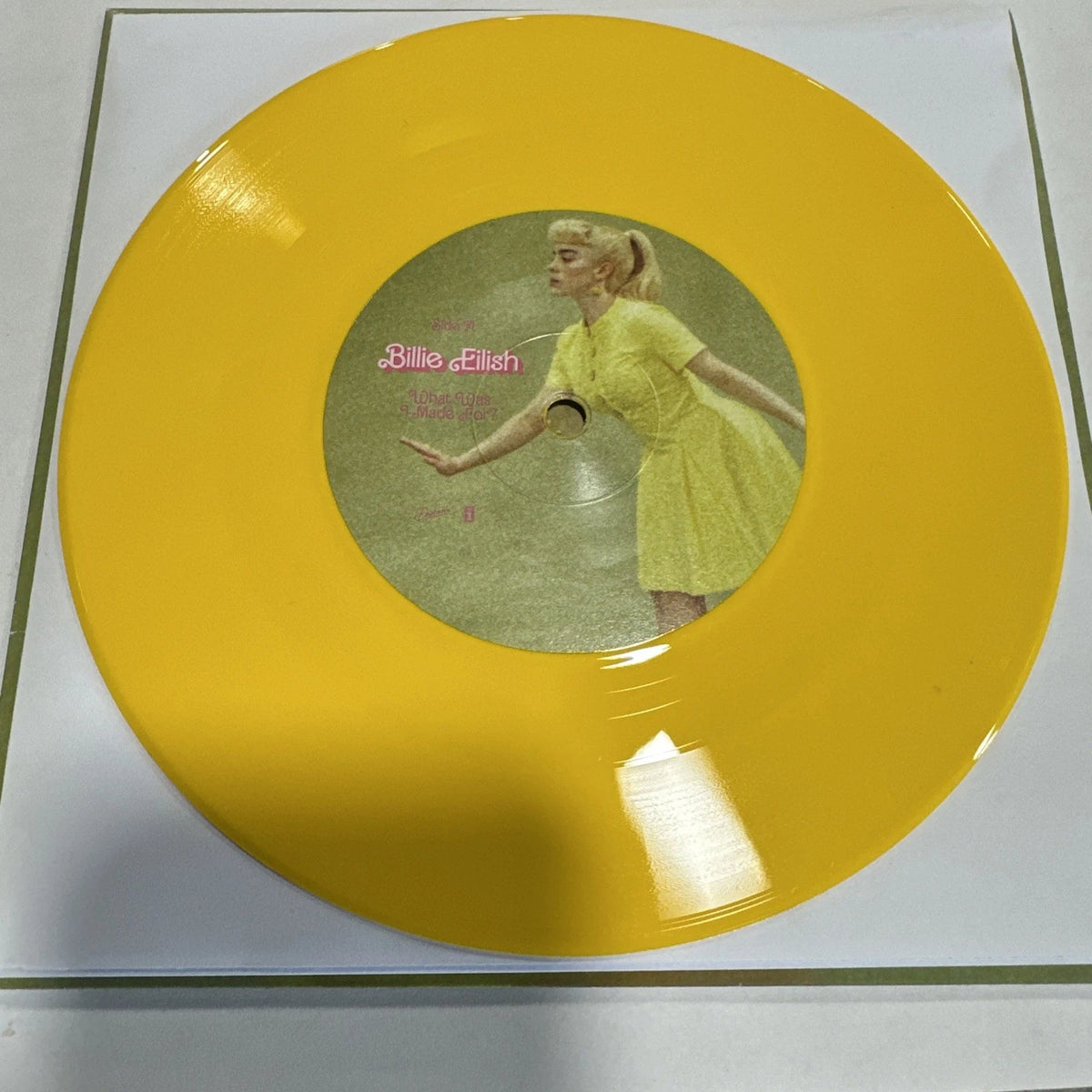 Billie Eilish – What Was I Made For? 7" Single Vinyl Record YELLOW 2024 Barbie