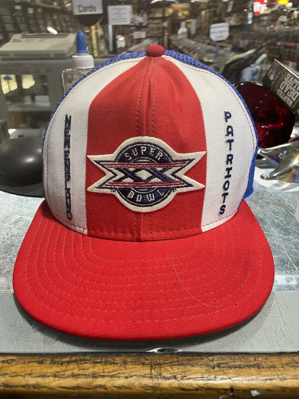 Vintage Chicago Bears vs. Pats NFL Super Bowl XX Mesh Snapback Baseball Hat Cap