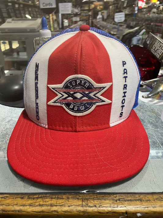 Vintage Chicago Bears vs. Pats NFL Super Bowl XX Mesh Snapback Baseball Hat Cap