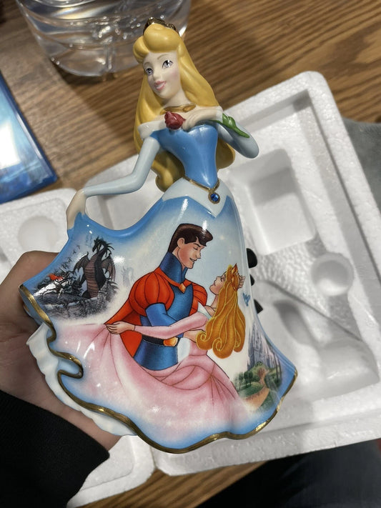 Disney Princess Aurora “Sleeping Beautys Wish” Bradford Exchange Porcelain Bell