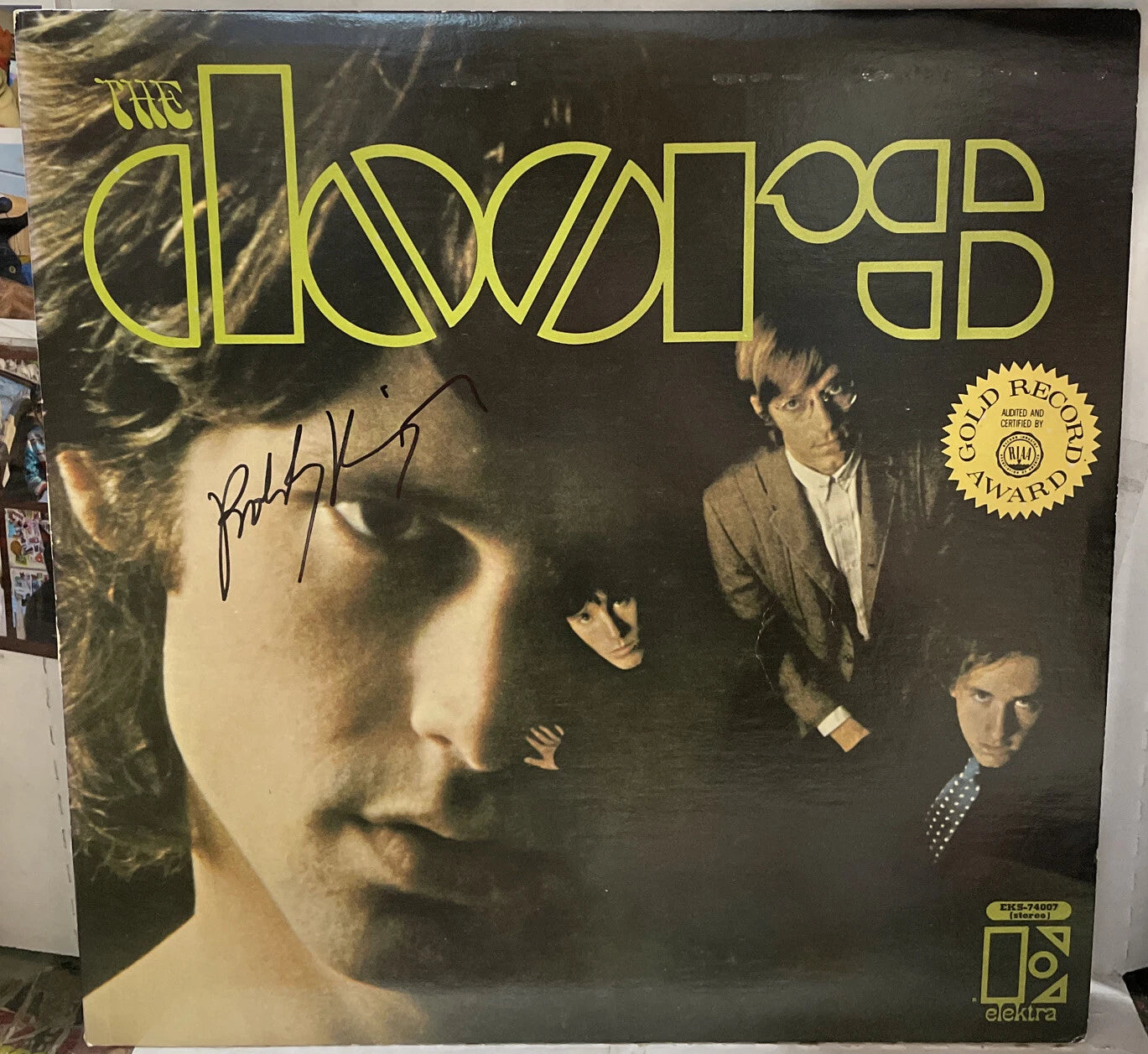 The Doors Self Titled Reissue Autographed Record EKS-74007