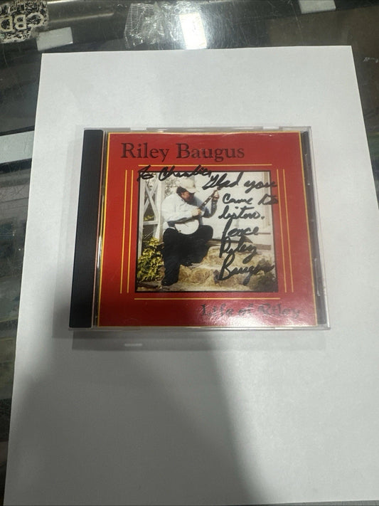 RILEY BAUGUS Life of Riley 2001 CD Clawhammer Banjo SURRY CO. NC Disc SIGNED