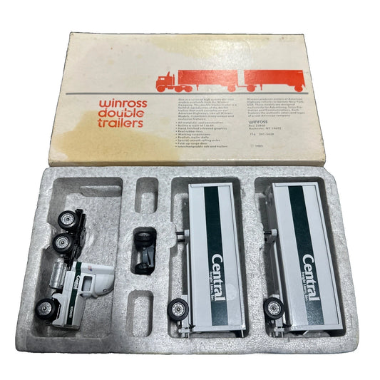 1/64 Winross Doubles Central Freight Lines, Inc. Ford & Double Pup Trailers