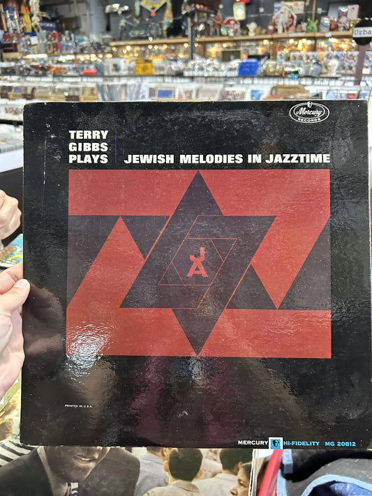 TERRY GIBBS PLAYS JEWISH MELODIES IN JAZZTIME LP MERCURY RECORDS mg 20812 VG++
