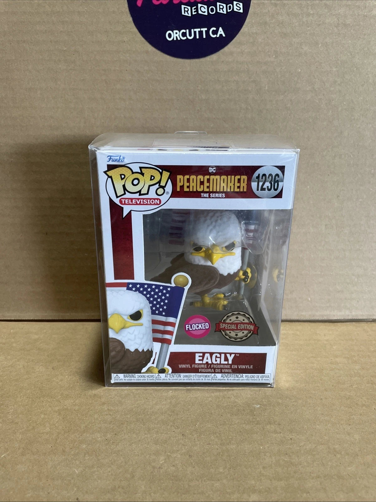 Funko Pop Peacemaker Eagly #1236 Flocked Special Edition W Protector