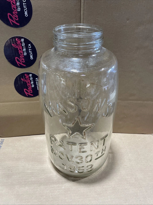 Vintage Mason Pickling Jar 1858 Star Eagle 5 Gallon Rare