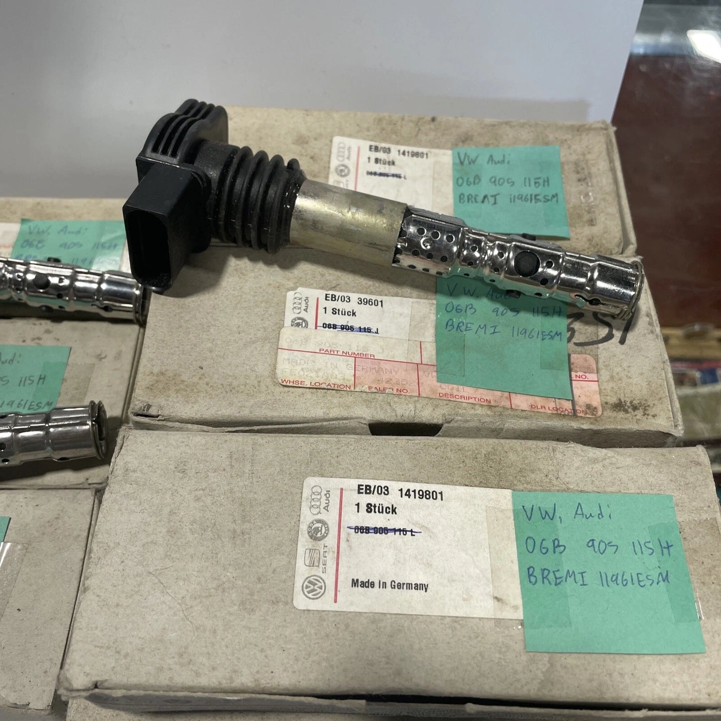 9x Genuine Audi VW Ignition Spark Plug Coils 06B 905 115H NEVER USED