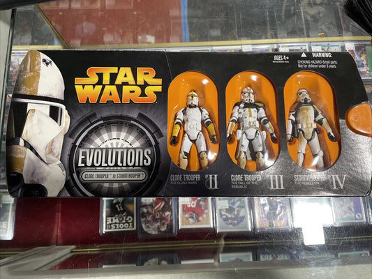 SEALED 2005 Star Wars Evolutions Clone Trooper to Stormtrooper Evolutions 3 pack