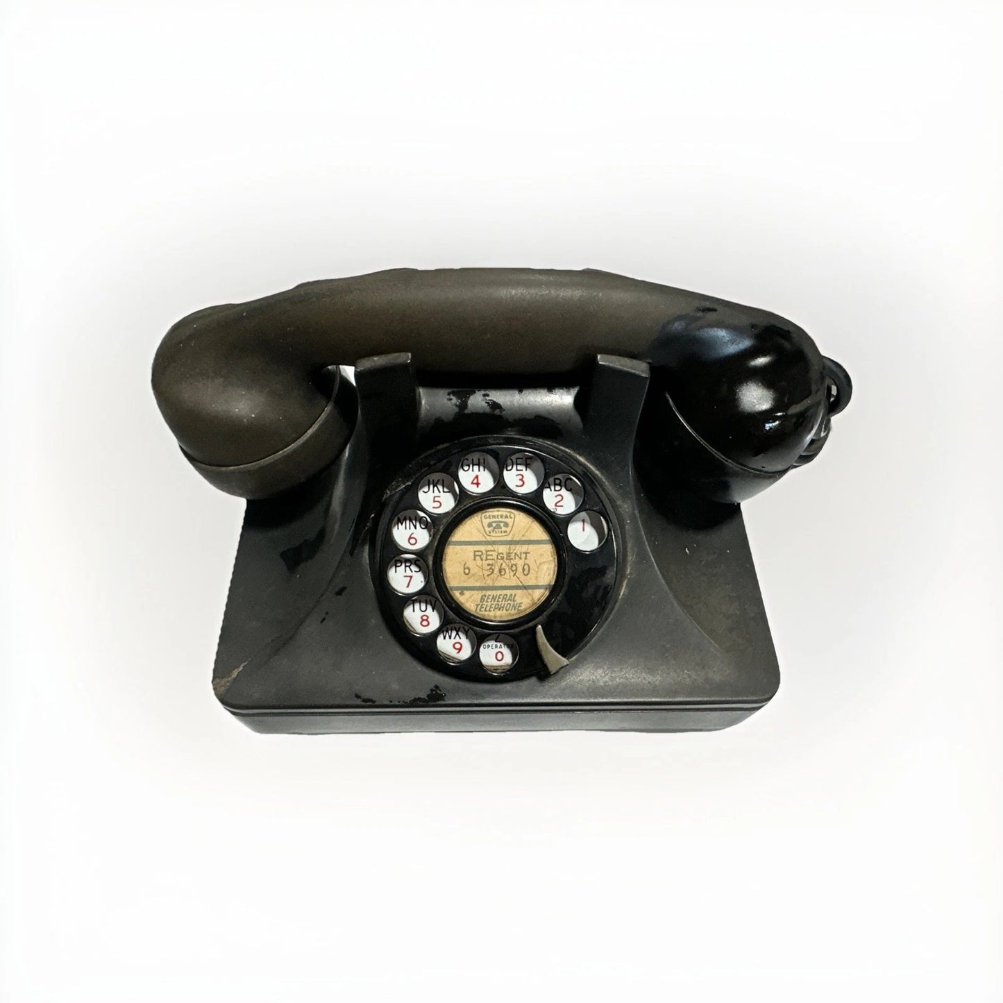 VINTAGE Northern Electric Model 2 1940's Rotary Dial Black Phone Telephone READ