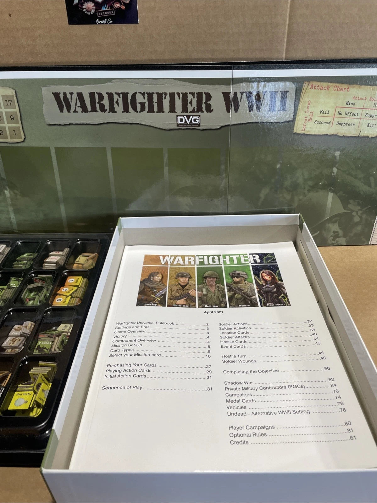 DVG Warfighter: The WWII Pacific Combat Card Game Incomplete
