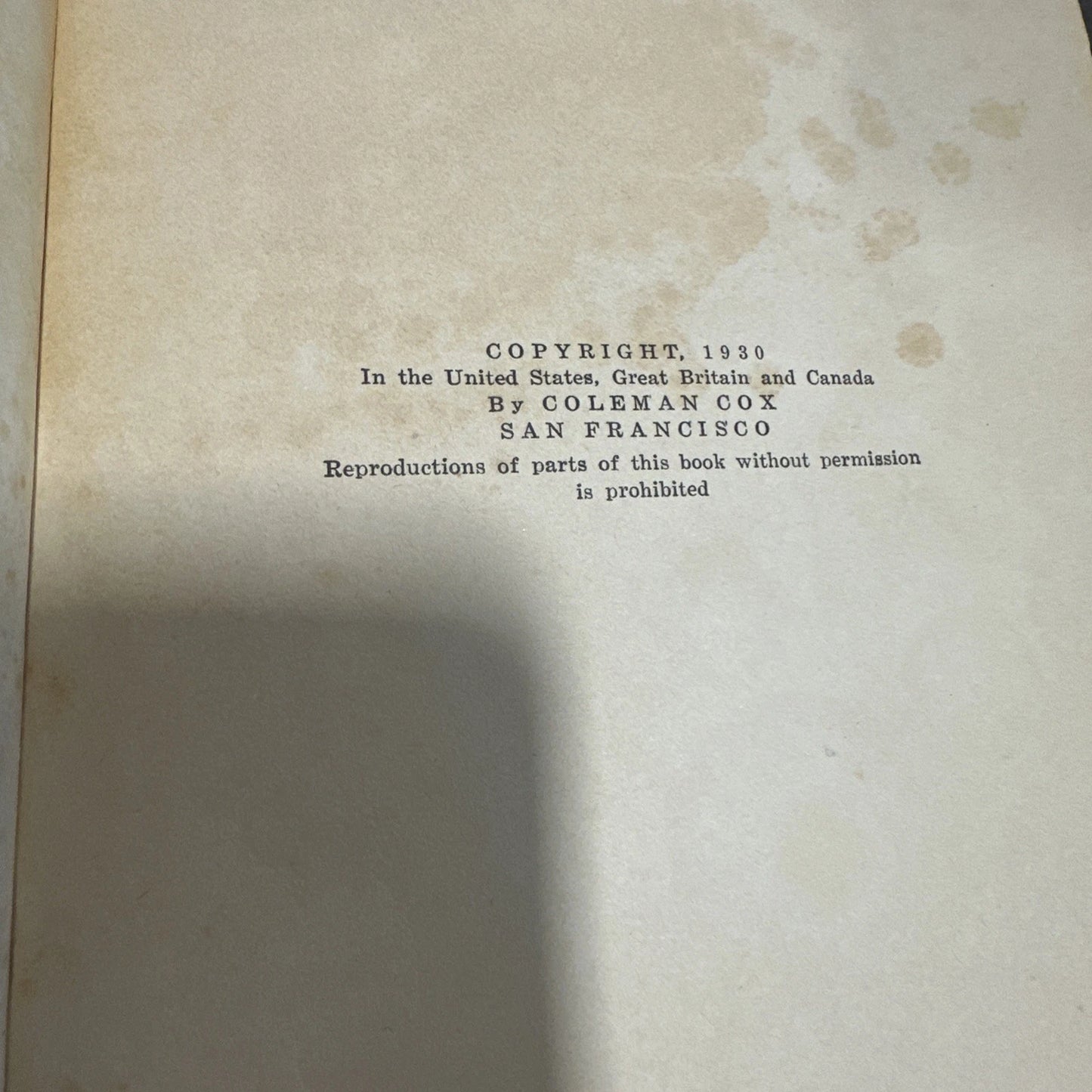 Coleman Cox - TAKE IT FROM ME 1922 Suede Leather w/Box
