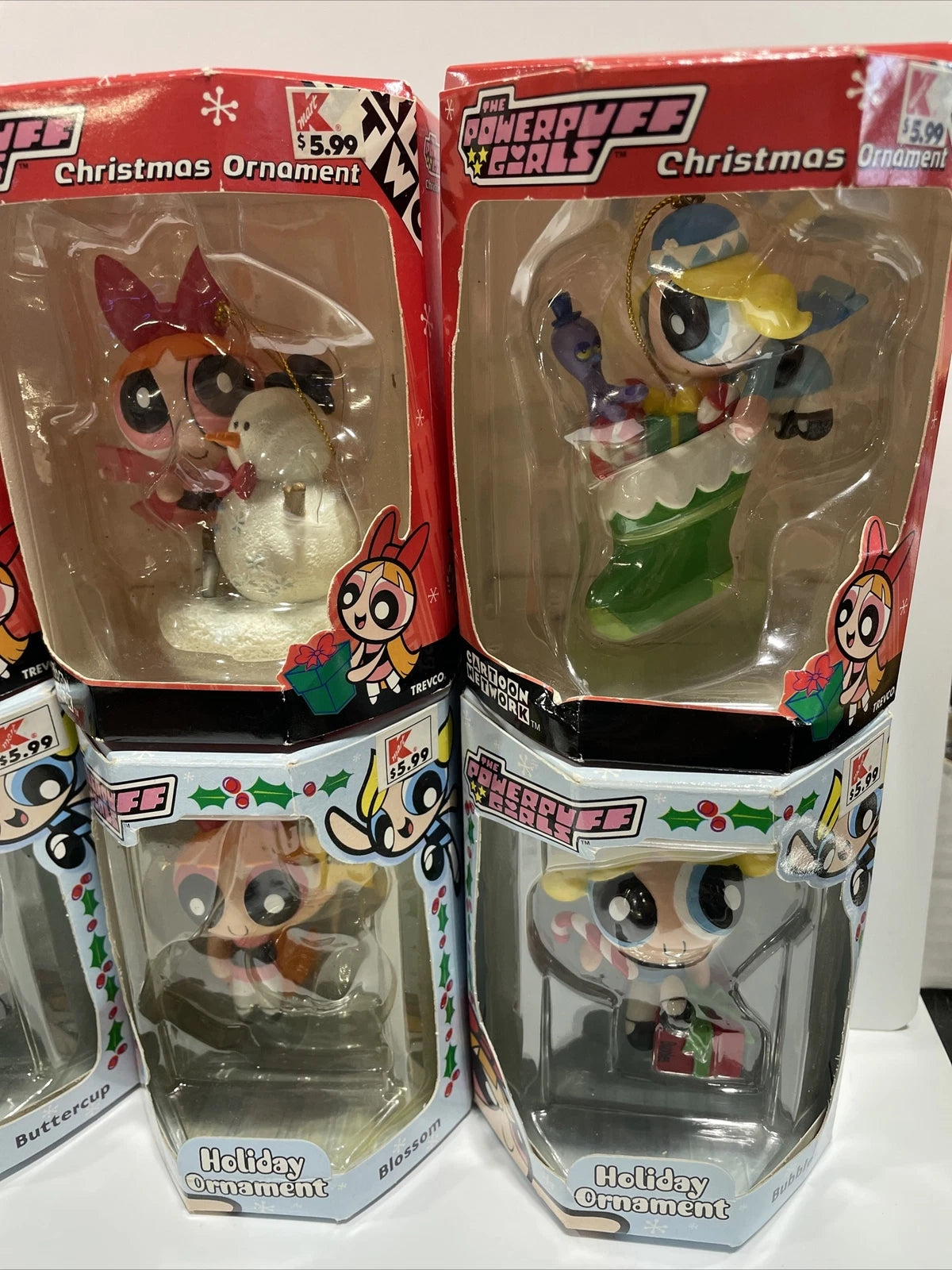 Trevco Cartoon Network The Powerpuff Girls Set Of 6 Christmas Ornaments NEW