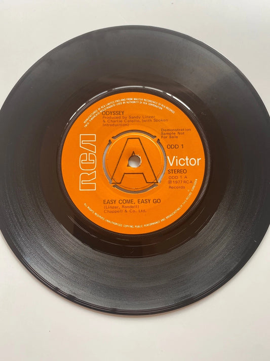 Odyssey Easy Come Easy Go 7" RCA Victor ODD1 VG 1977 demo, Easy Come Easy Go/Go