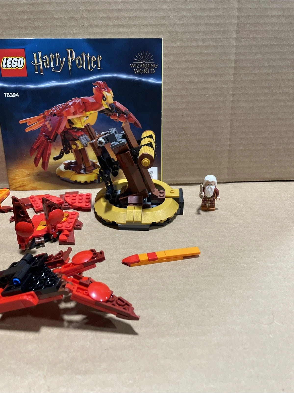 LEGO Harry Potter: Fawkes Dumbledore's Phoenix 76394 No Box Complete W Manual