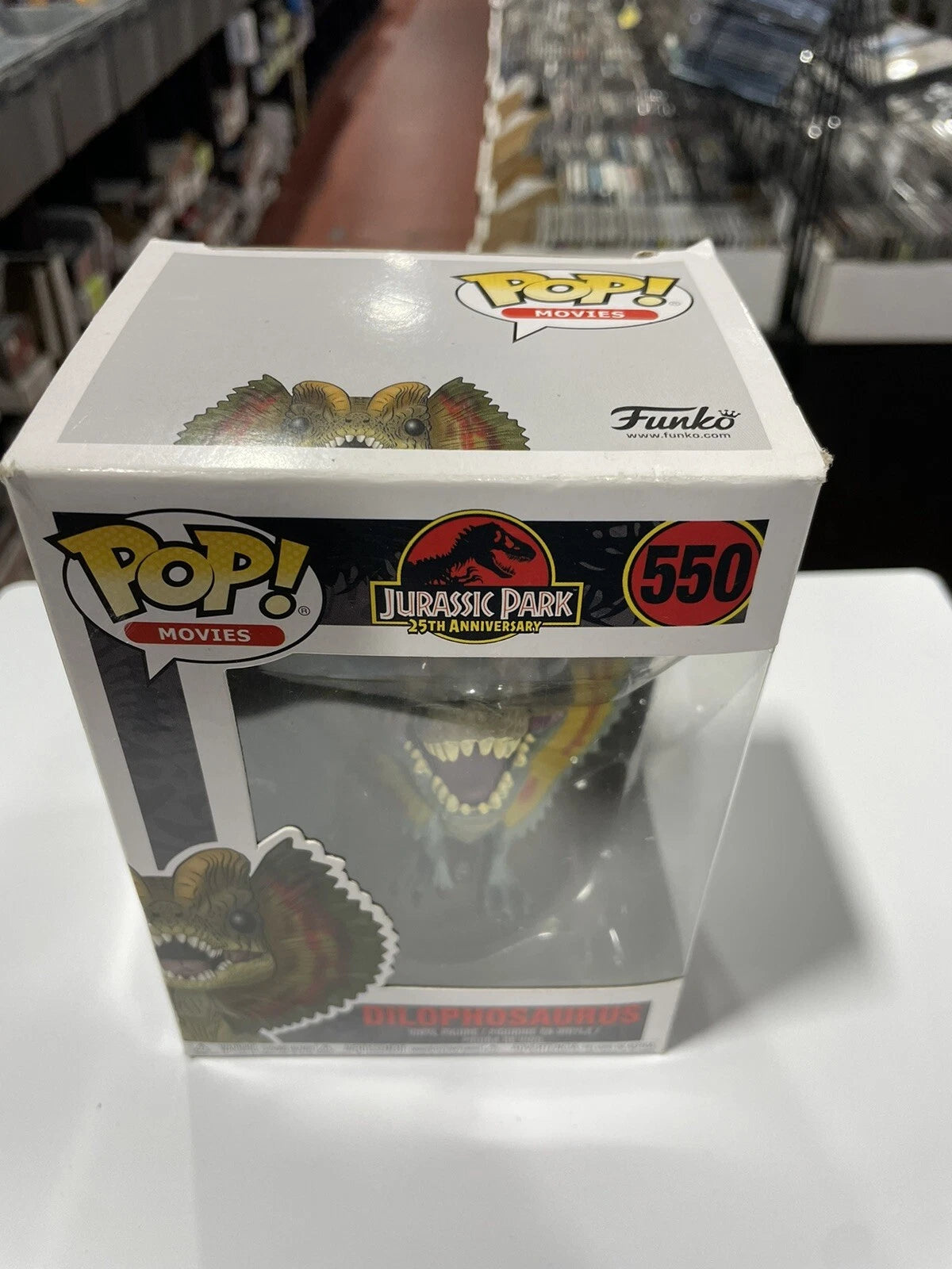 Funko Pop! Dilophosaurus #550- Jurassic Park- GITD Jurassic World Exclusive