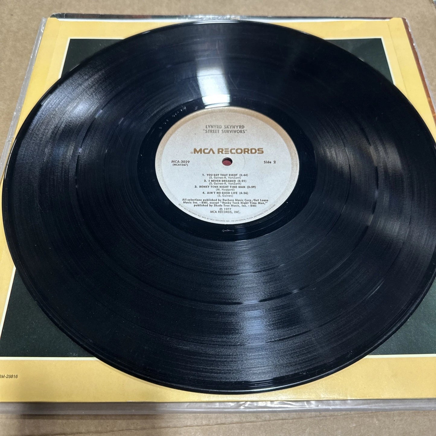 Lynyrd Skynyrd - Street Survivors LP 1977 Pressing w/ Inserts Flames Cover