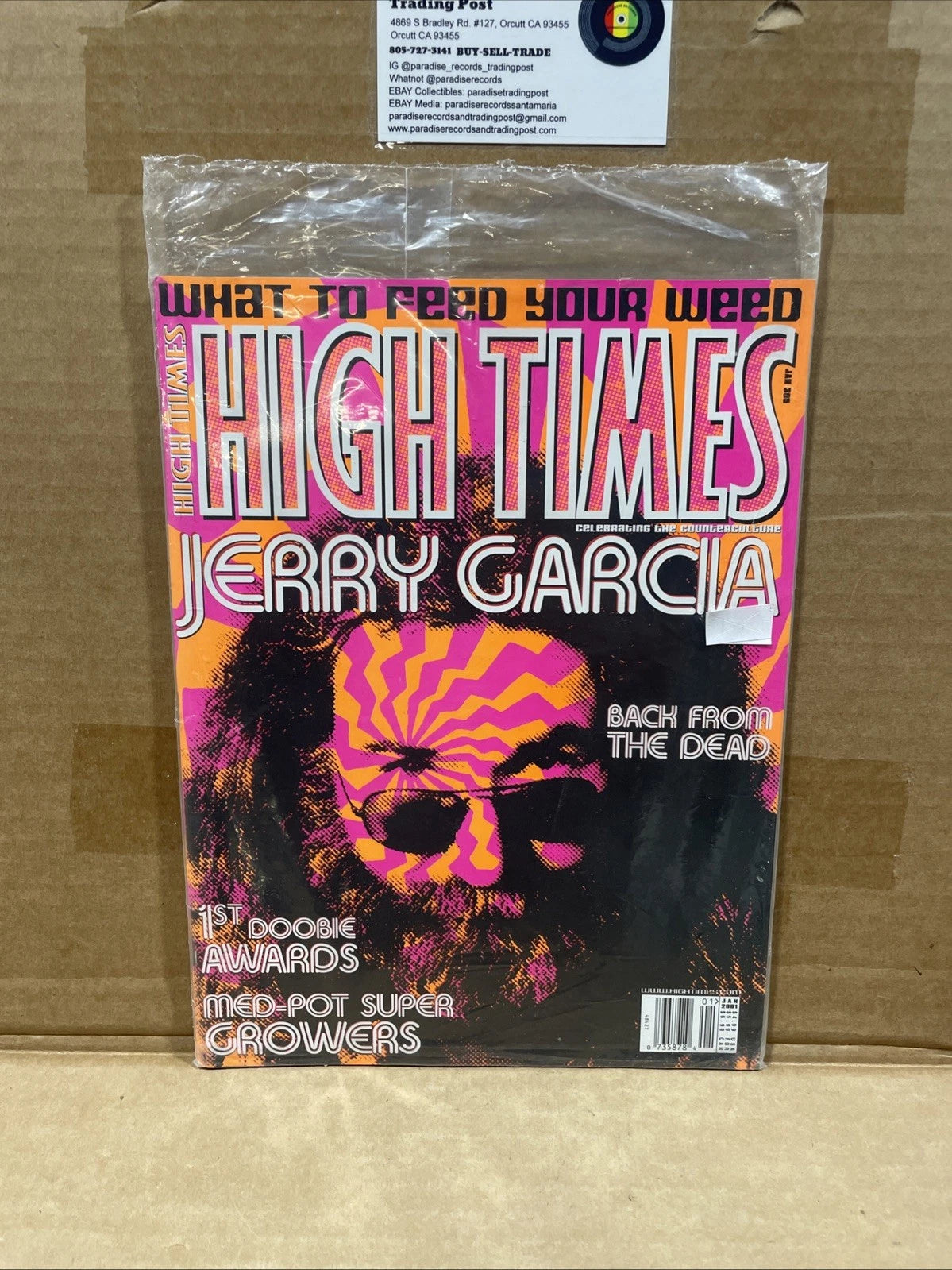 High Times Magazine January 2001 Vintage Jerry Garcia Cover Issue JAN 305