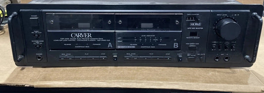 Carver TDR-2400 Dual Auto-reverse Cassette Deck Player Made In Japan - Works!