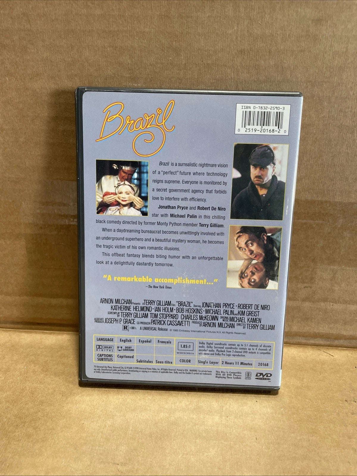 Brazil (DVD, 1998, Widescreen) Sci-Fi Drama, Robert DE Niro, Katherine Helmond