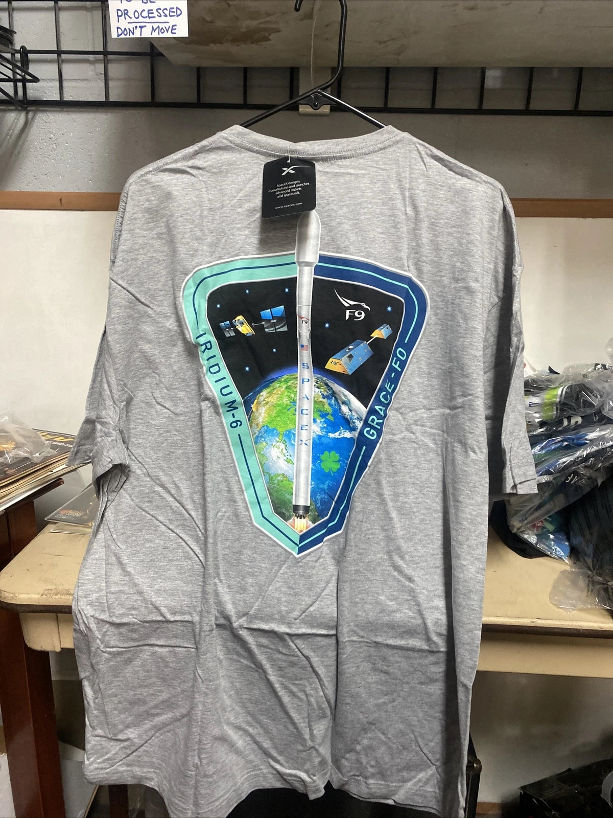 SpaceX Authentic Company Mission TShirt Iridium-6 Grace F0 w/ Tags Elon Musk