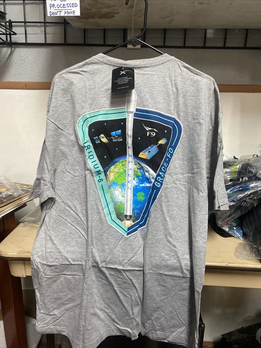 SpaceX Authentic Company Mission TShirt Iridium-6 Grace F0 w/ Tags Elon Musk