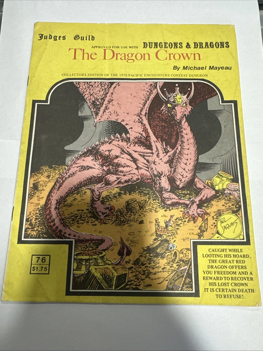 Judges Guild 'The Dragon Crown' (Module 76) Dungeons & Dragons 1979