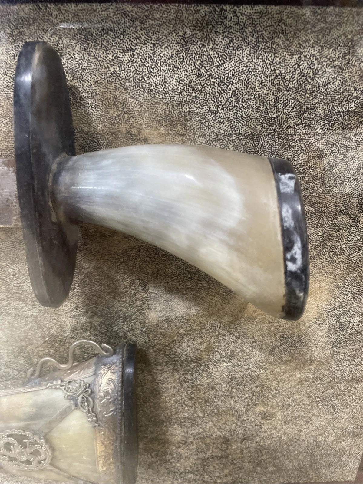 Knife Dagger With Horn Scabbard Shadow Box Replica Vintage Rare Unique