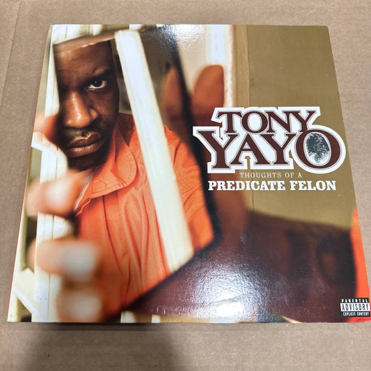 TONY YAYO~THOUGHTS OF A PREDICATE FELON 2 LP (2005) ORIG PRESS VG+ Misprint