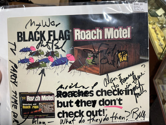 Black Flag Hardcore Punk Legend ....Roach Motel Signed