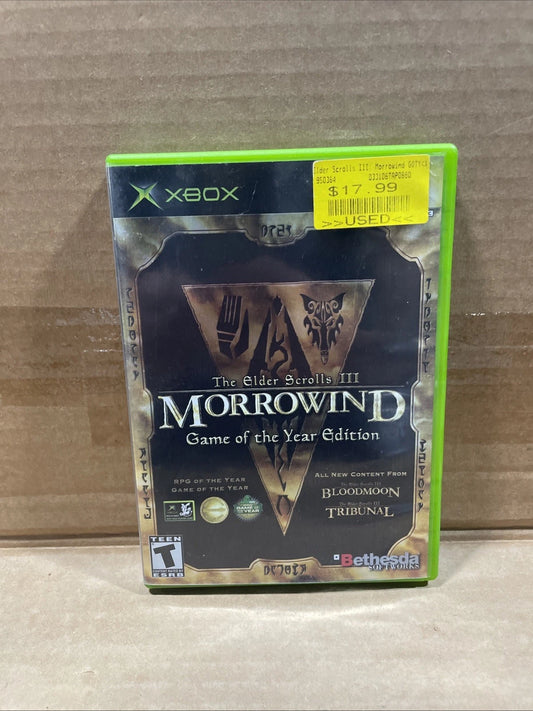 The Elder Scrolls III: Morrowind-Game of the Year Edition (Microsoft Xbox, 2003)