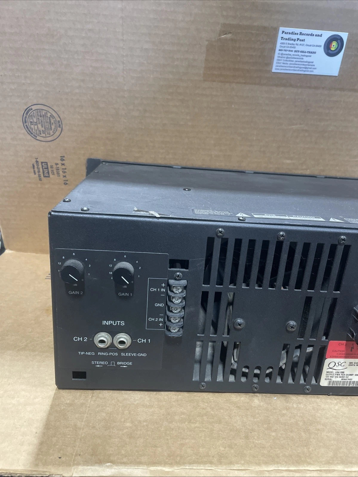 QSC USA 1300 Professional Power Amplifier 650W 4 OH Tested