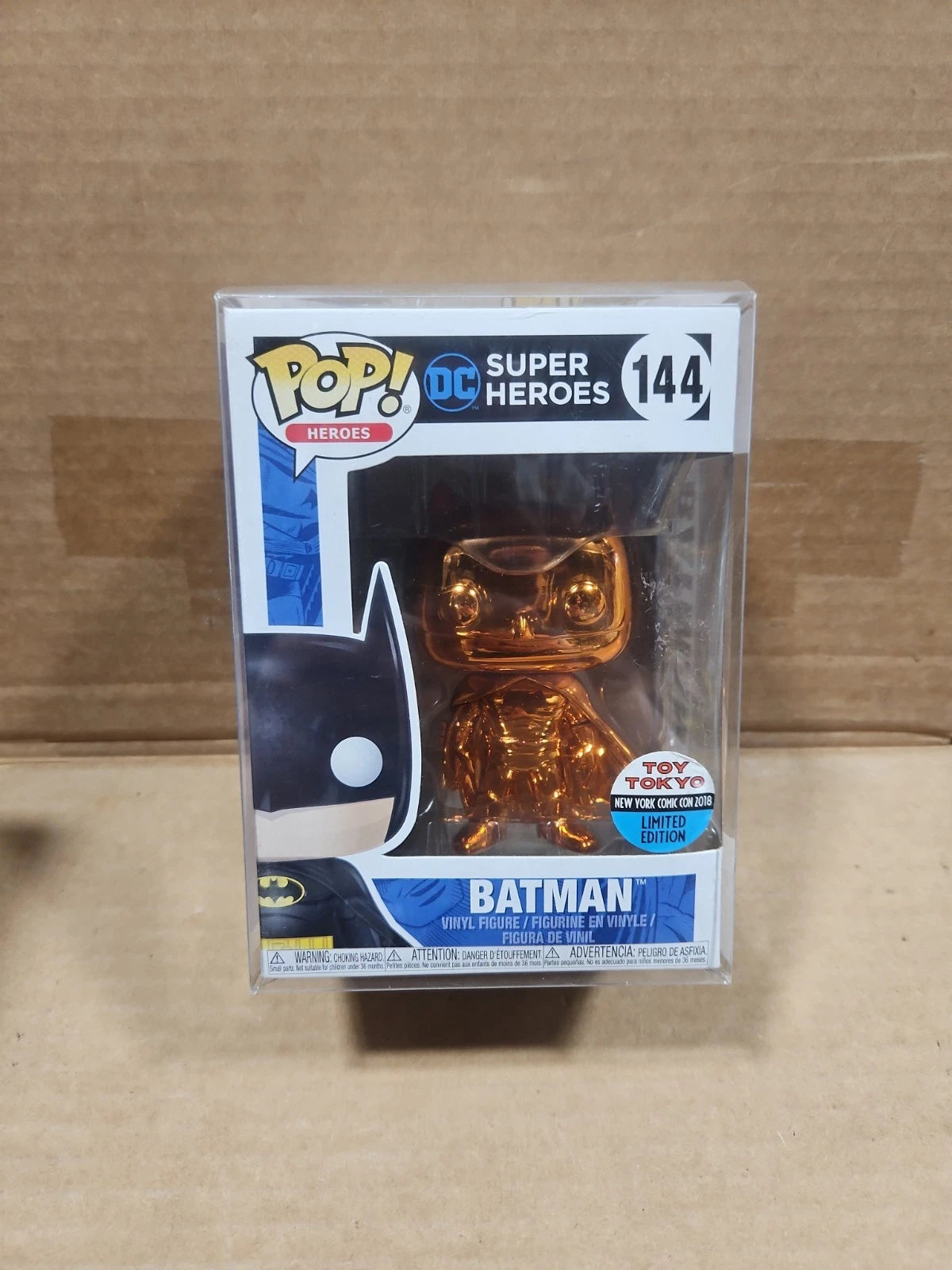 Funko Pop! Vinyl: DC Comics Batman (Orange Chrome Metallic) #144 - NYCC 2018 LE