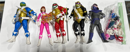 Power Rangers X Teenage Mutant Ninja Turtles Lightning Lot Of 5 + Accessories