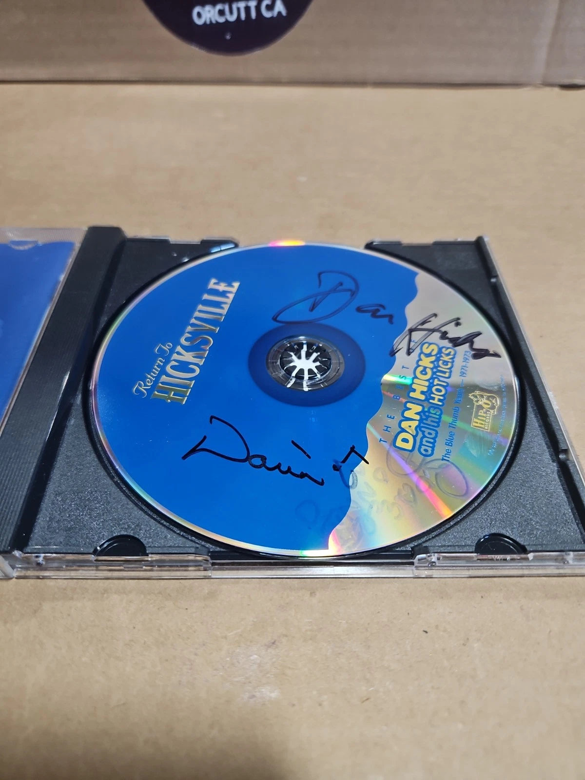 RETURN TO HICKSVILLE BEST OF DAN HICKS & HIS HOT LICKS BLUE THUMB YEARS SIGNED
