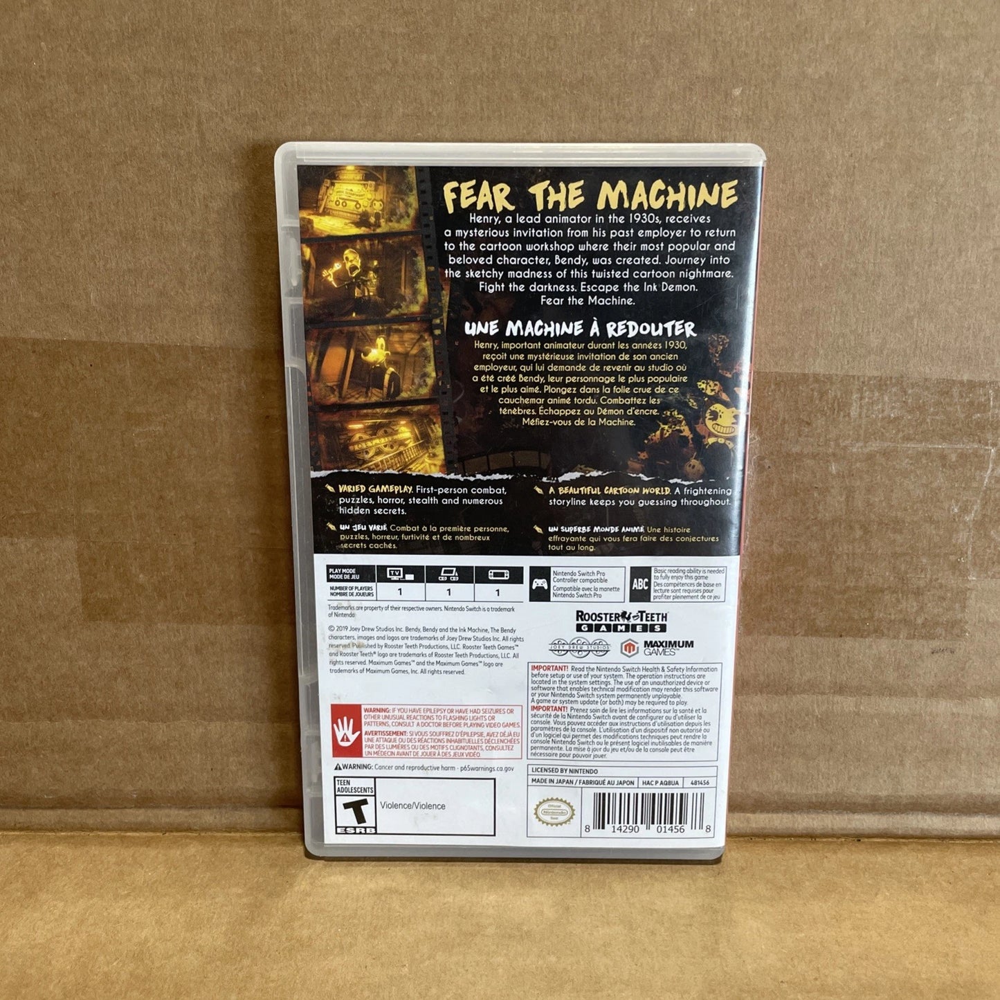 Bendy and the Ink Machine - Nintendo Switch No Manual