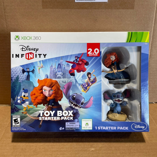 XBOX 360 DISNEY INFINITY 2.0 TOY BOX STARTER PACK GAMES STITCH & MERINDA NEW
