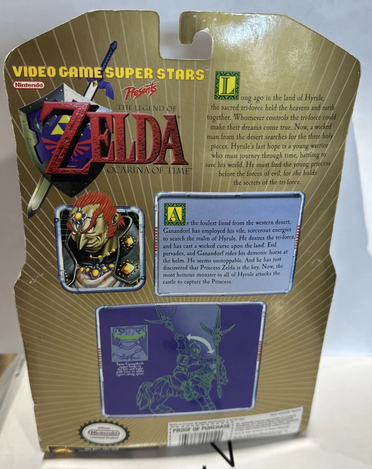 GANONDORF ToyBiz Video Game Super Stars LEGEND of Zelda Ocarina Of Time 2000 NIB