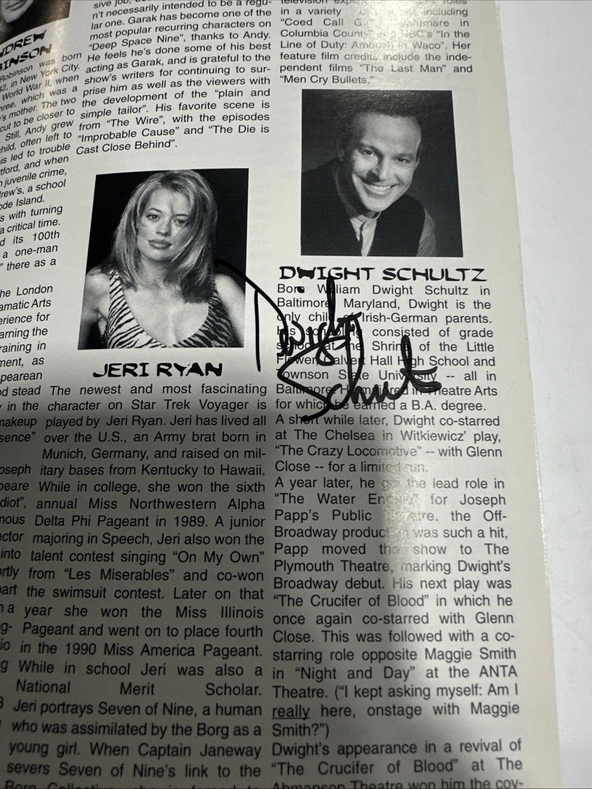 STAR TREK “Grand Slam Show Misc Programs 1994-2001 One Signature