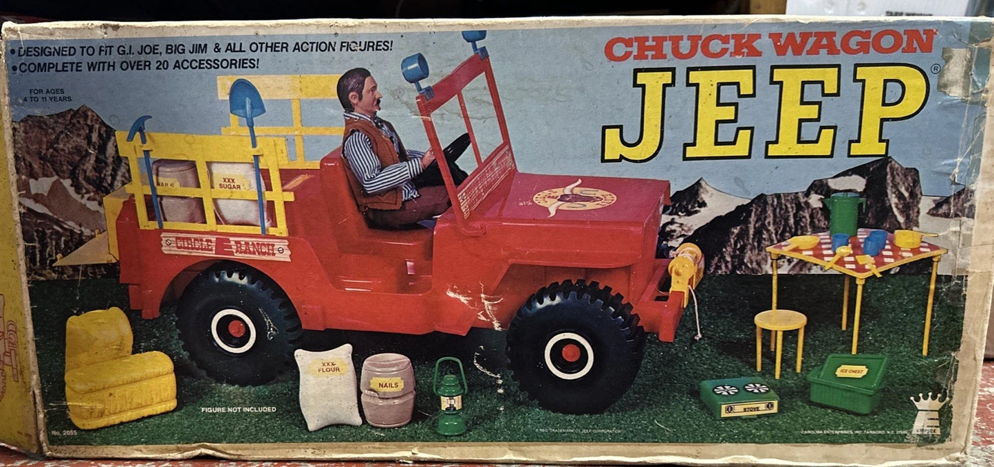 1973 Empire Chuck Wagon Jeep Designed for Big Jim, Gi Joe, 12" Missing Pieces