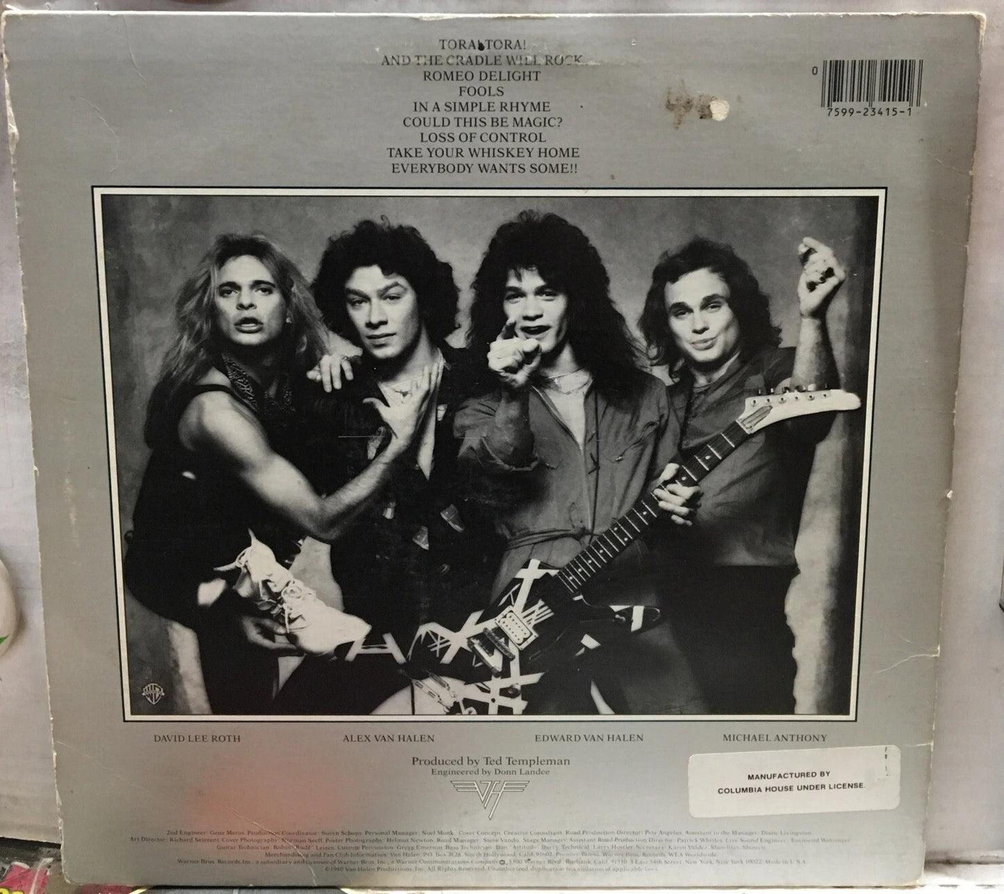 Van Halen Woman And Children First Club Record HS3415