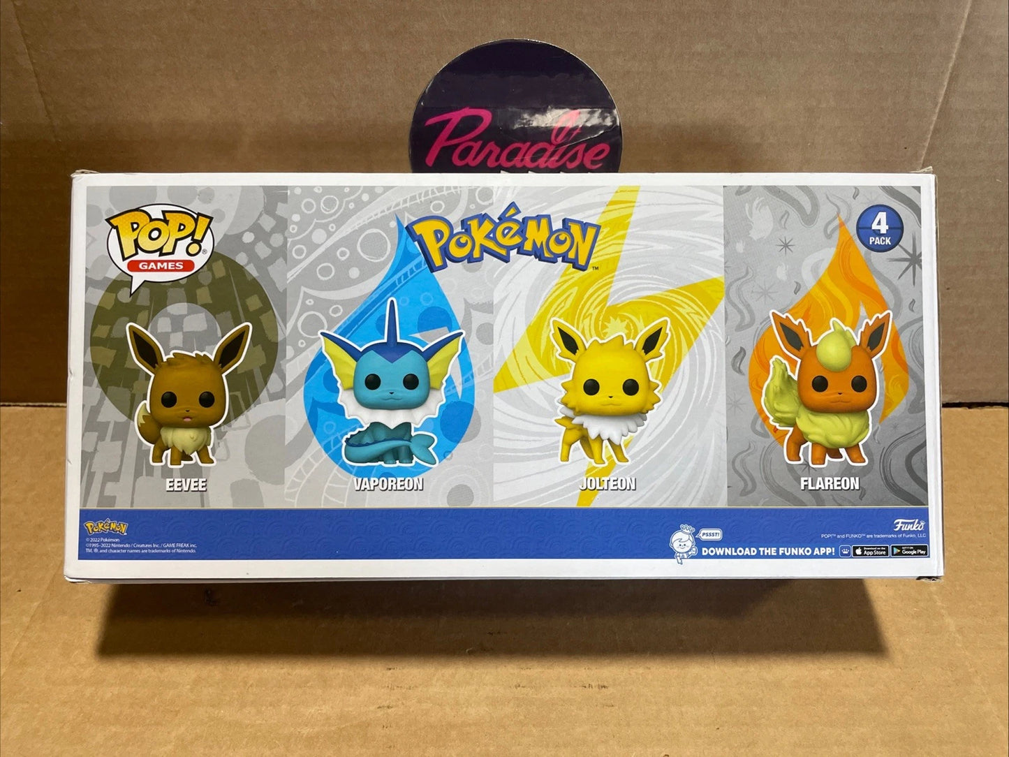 Funko Pop Pokemon Eevee Vaporeon Jolteon Flareon 4 Pack