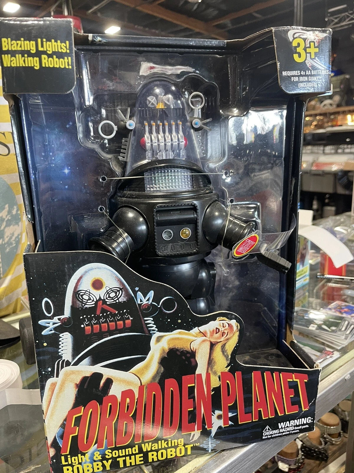 Forbidden Planet Robby The Robot Figure with Light & Walking Sound MIB Walmart