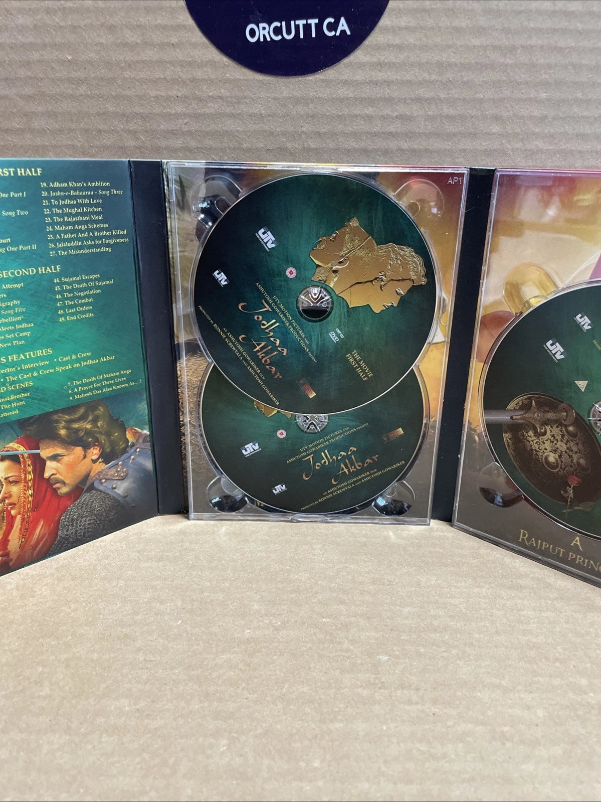 Jodhaa Akbar DVD UTV 3 Disc Collector's Edition - 2008 Roshan & Bachchan