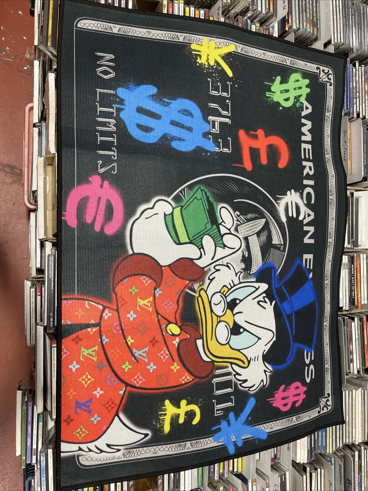 Scrooge Graffiti American Express Rug