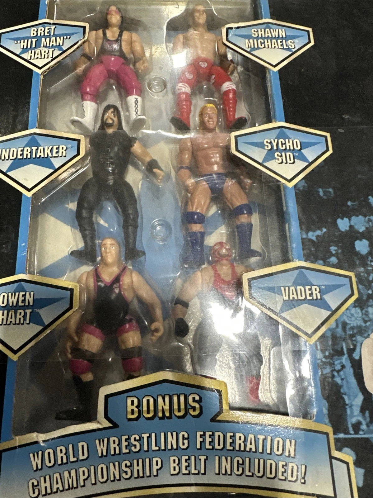 WWF/WWE Jakks Pacific 1997 Mini Wrestlemania Figures & Ring Set Vintage UNUSED