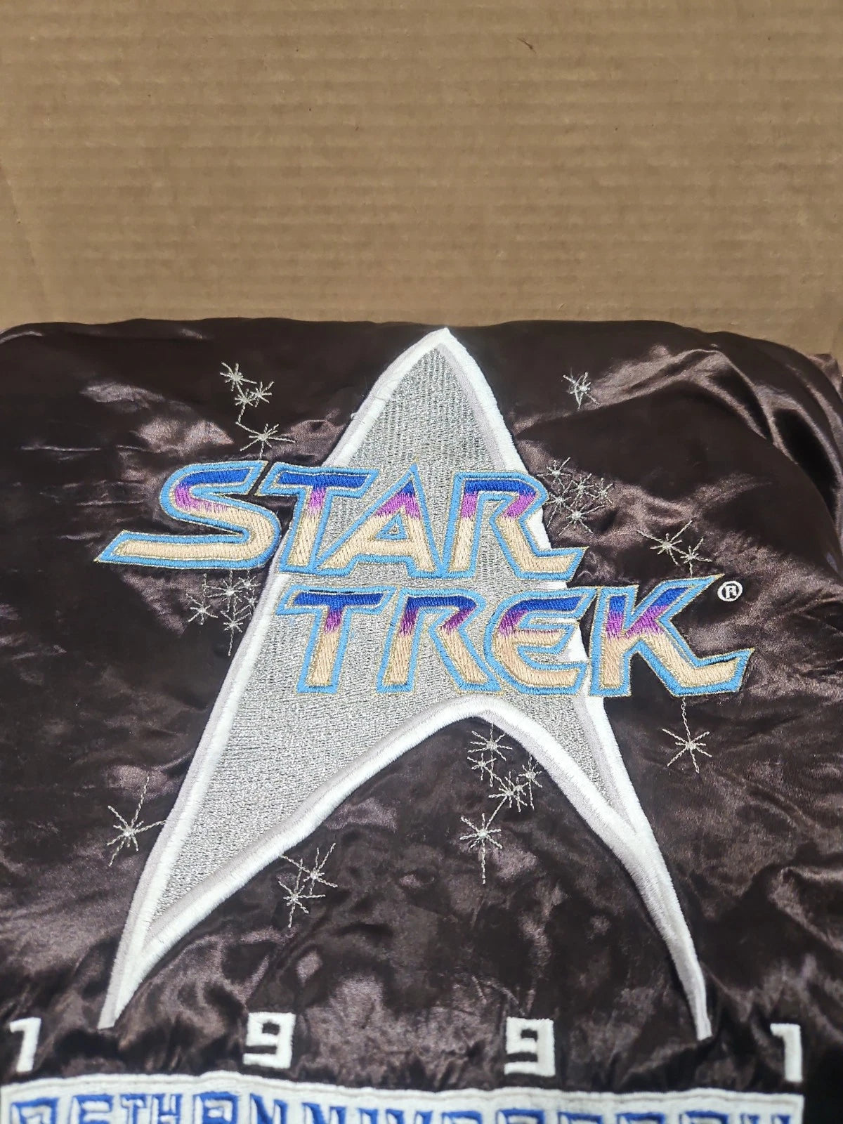 Vintage Official STAR TREK 25th Anniversary by Paramount Bomber Jacket Size XL