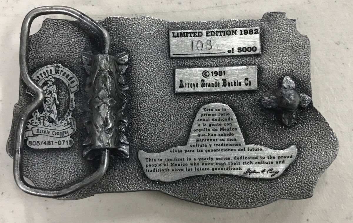 Mexico 1982 Commemorative Limited Edition Belt Buckle