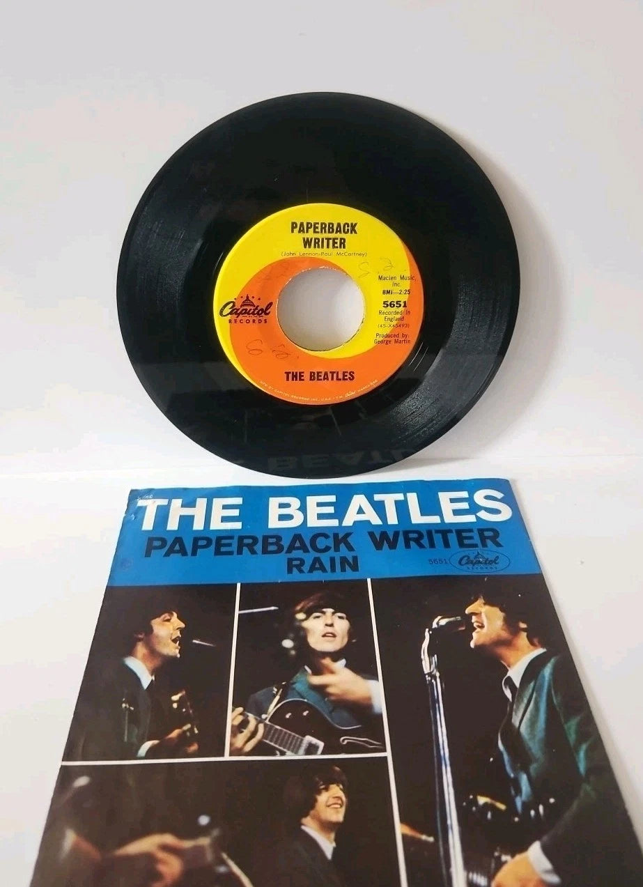 THE BEATLES Paperback Writer/Rain 7" 45RPM Capitol 5651 W Picture Sleeve RARE